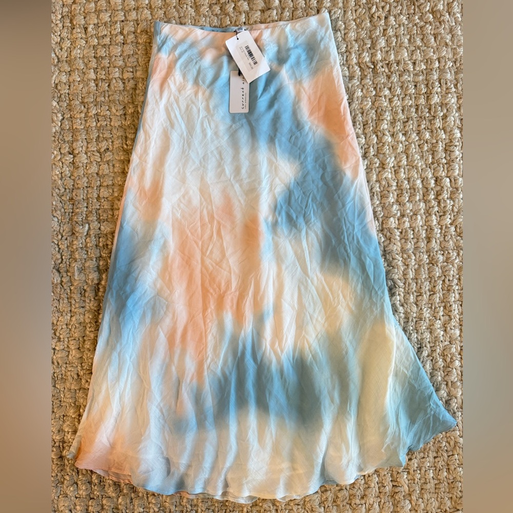 Current Air Tie-Dye Maxi Skirt - Blue and Peach